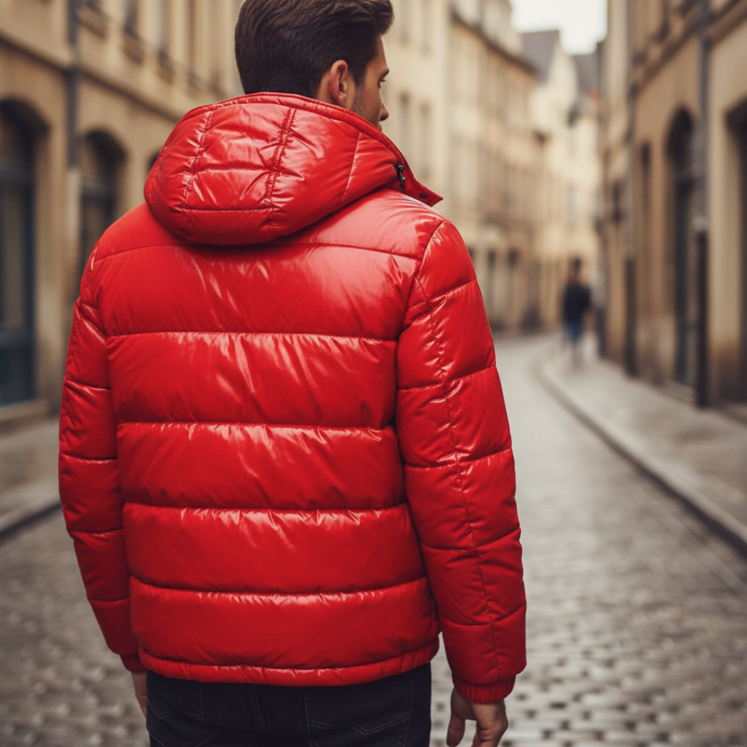 Giacca Uomo Piumino Impermeabile Cappuccio
