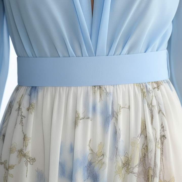 Abito Lungo Donna Chiffon Floreale