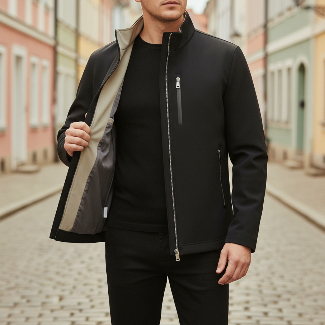 Giacca Uomo Softshell con Cerniera Impermeabile