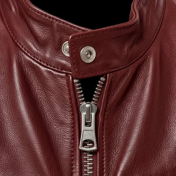 Herrenjacke Biker-Lederoptik