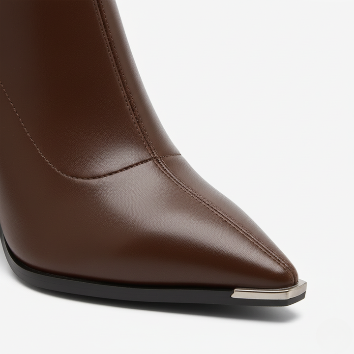 Stivaletti Donna in Pelle Sintetica con Tacco