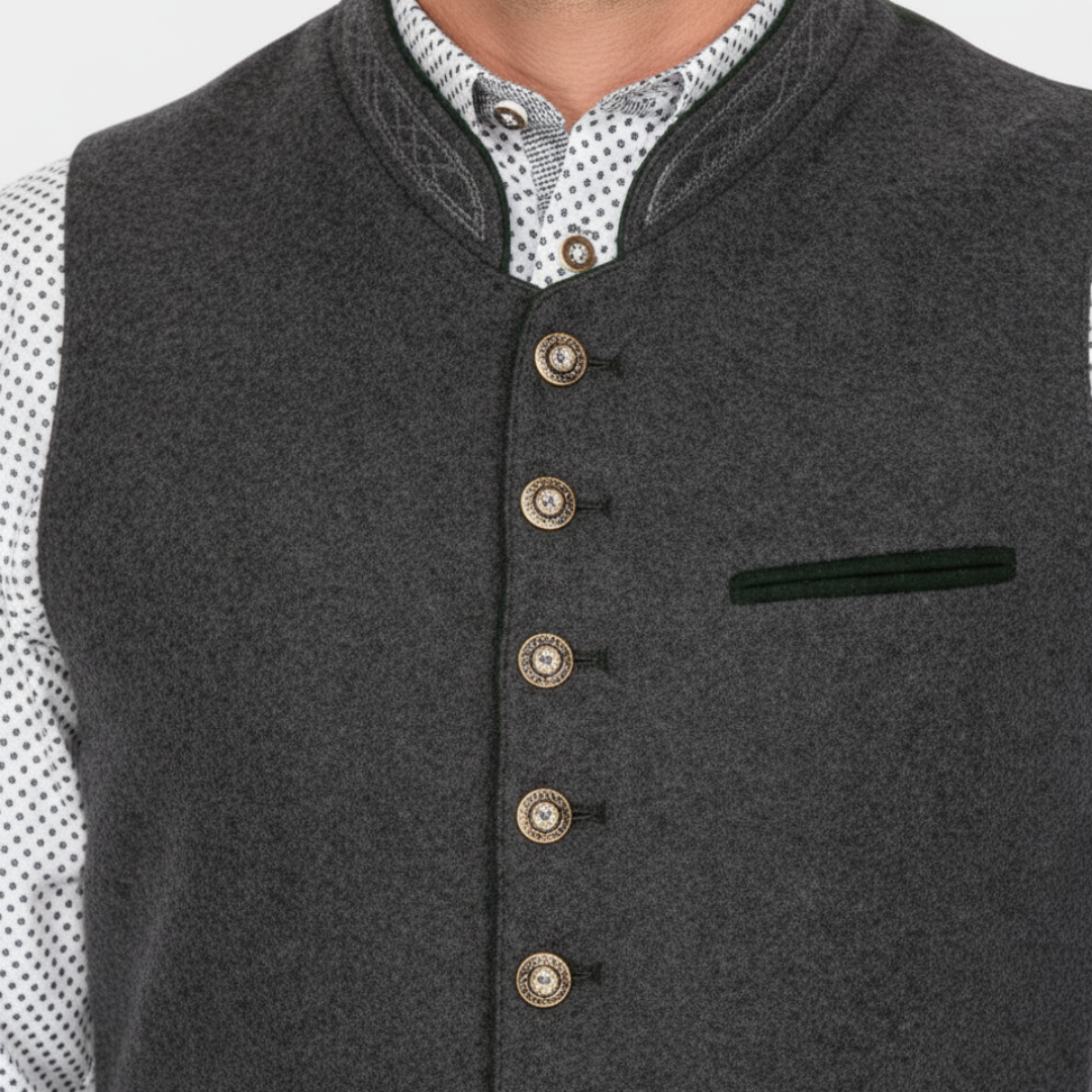 Gilet Uomo con Colletto in Denim