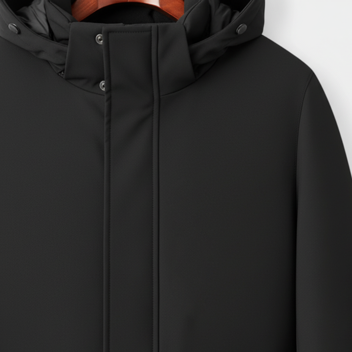 Parka Uomo Lungo Invernale con Cappuccio Antivento