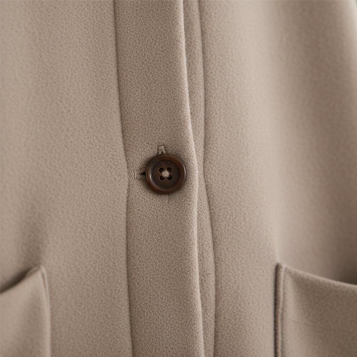 Short Women's Coat in High-Quality Material with Hood and Oversized Cape