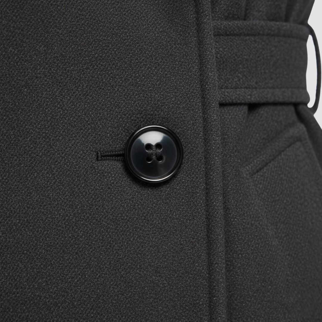 Cappotto da donna lungo in lana stile trench