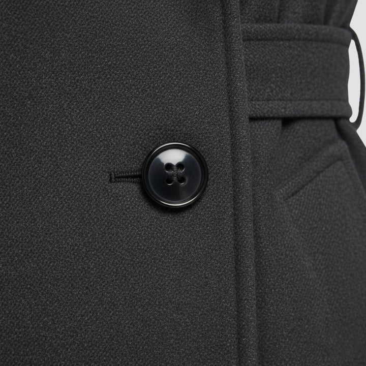 Cappotto da donna lungo in lana stile trench