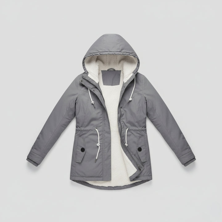 Giacca invernale foderata con cappuccio