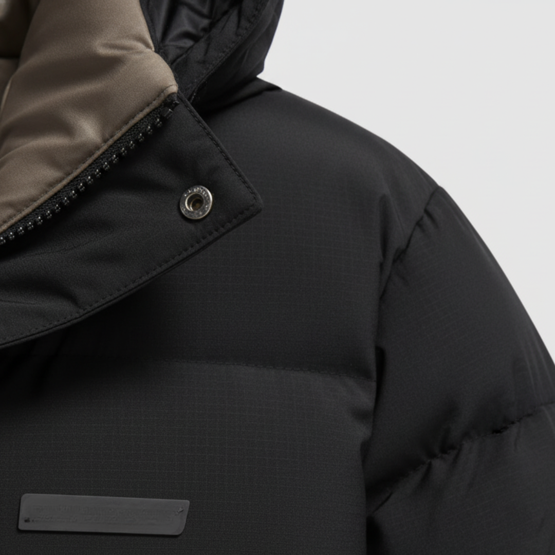 Men's Winter Waterproof Down Jacket with Hood