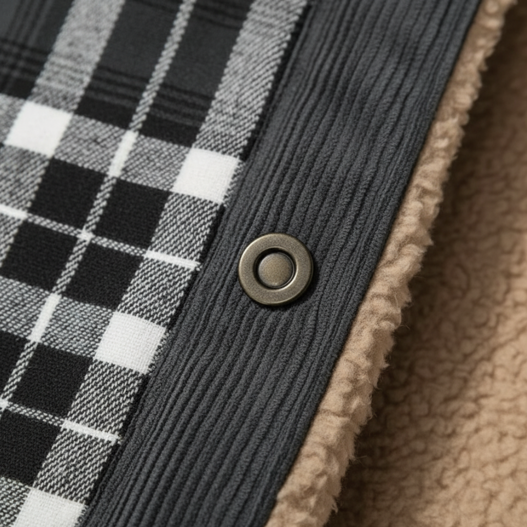 Camicia Giacca Uomo Sherpa in Flanella di Lana