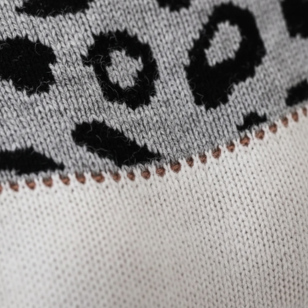 Maglione Donna Leopardo Materiale Misto