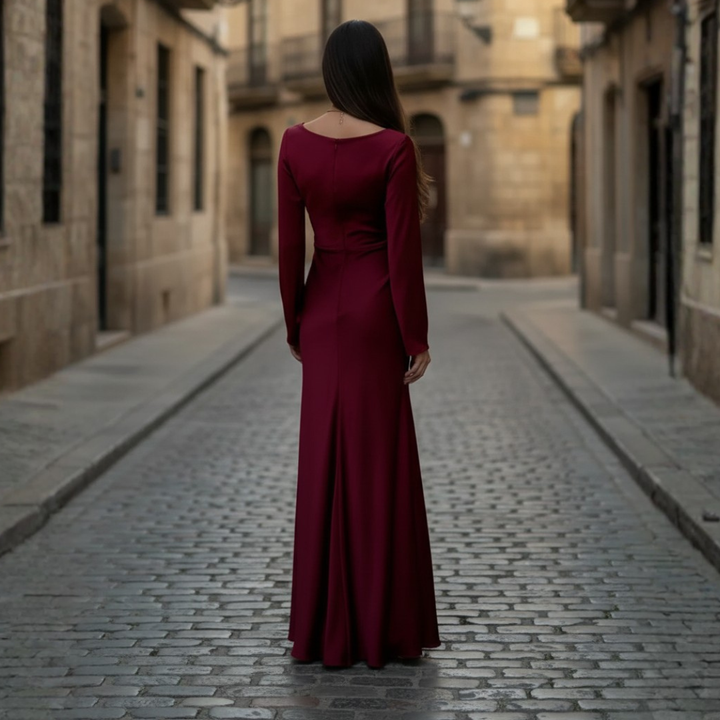 Abito Donna Lungo con Maniche Lunghe