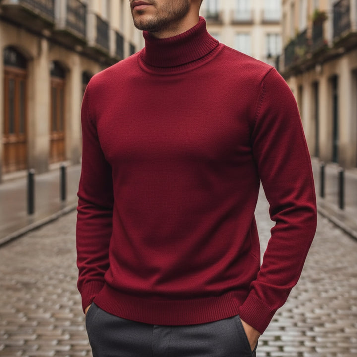Maglione Dolcevita Uomo Lavorato a Maglia