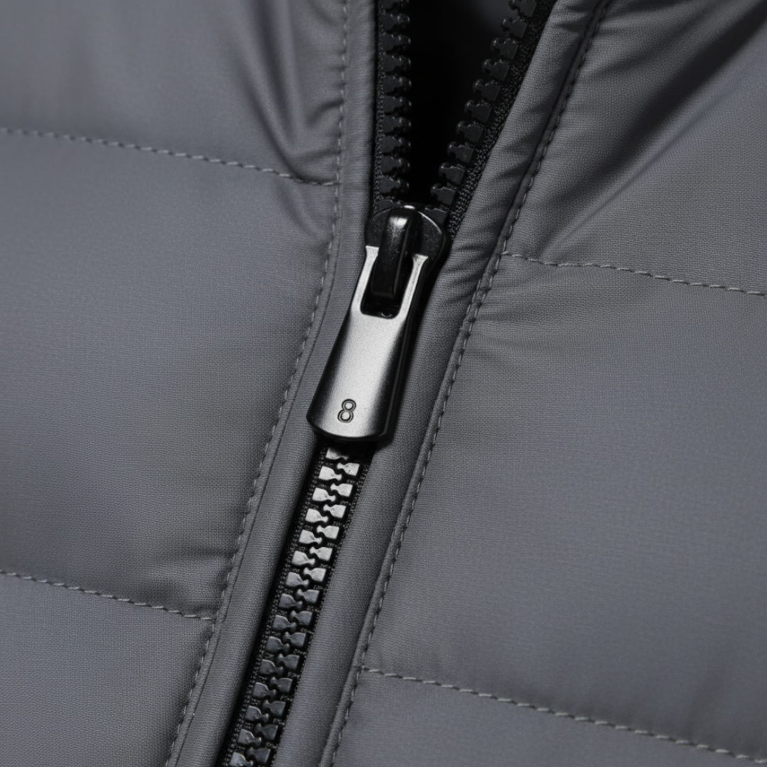 Men's Hybrid Jacket in Technical Fabric with Hood