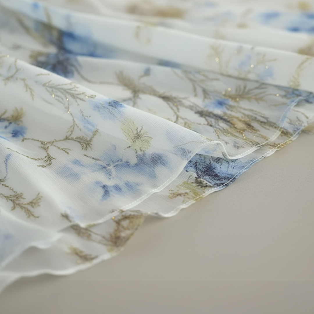 Abito Lungo Donna Chiffon Floreale