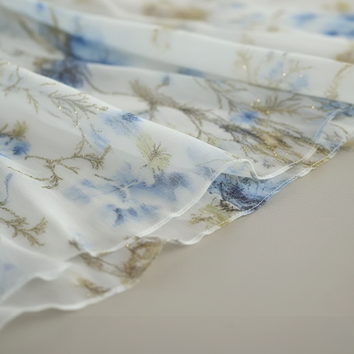 Abito Lungo Donna Chiffon Floreale