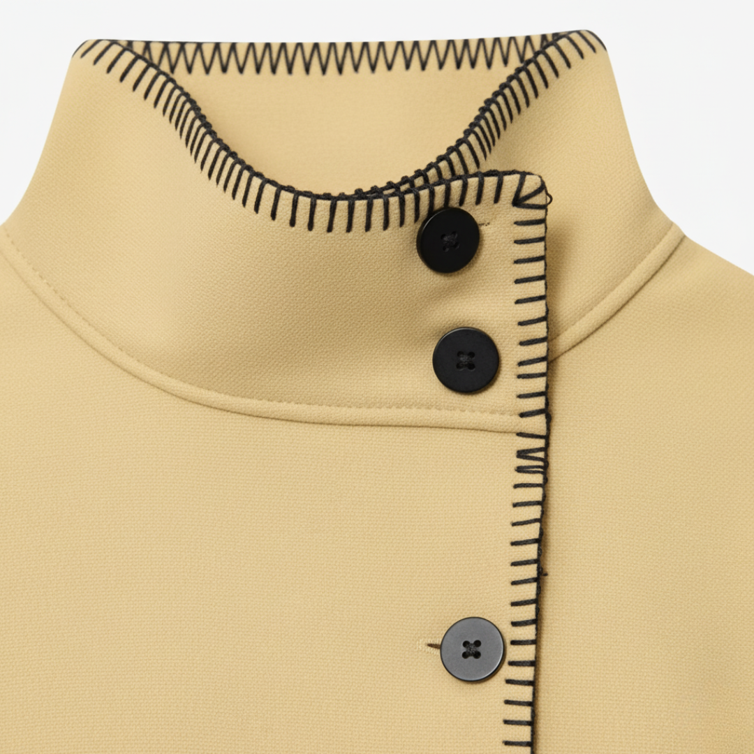 Cappotto Donna Oversize Elegante Tessuto Misto