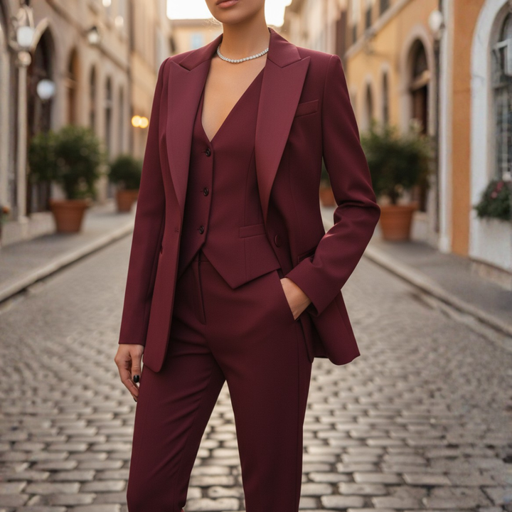 Tailleur Donna Tre Pezzi in Materiale di Alta Qualità