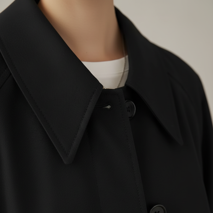 Trench Donna Lungo Oversize Tessuto Leggero