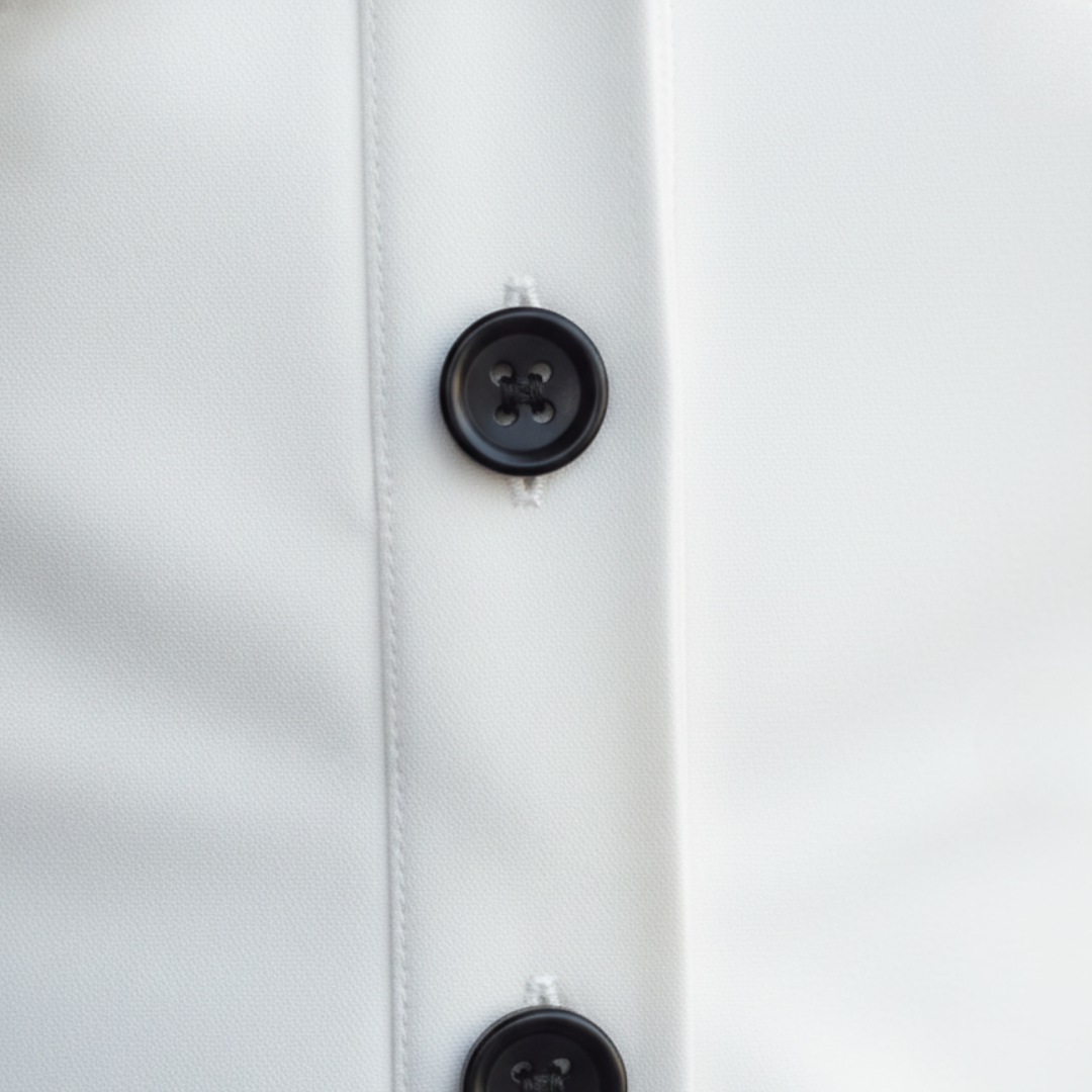 Abito Donna Collo Camicia Bianco Tessuto Elegante