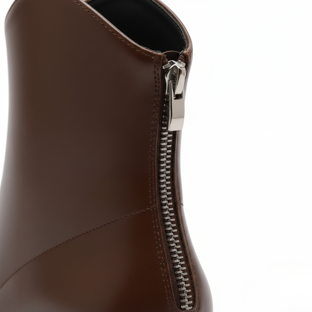 Stivaletti Donna in Pelle Sintetica con Tacco