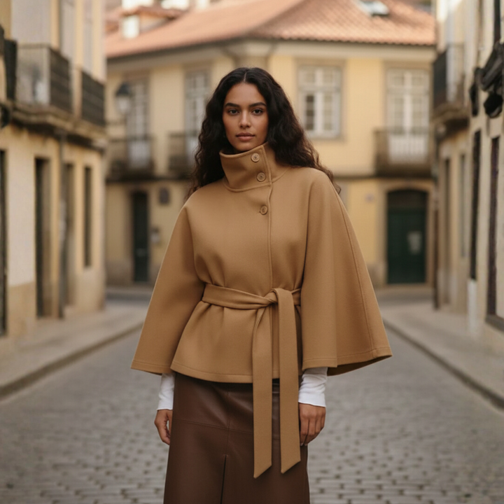 Mantello Donna Materiale Alta Qualità Invernale Giacca Corta