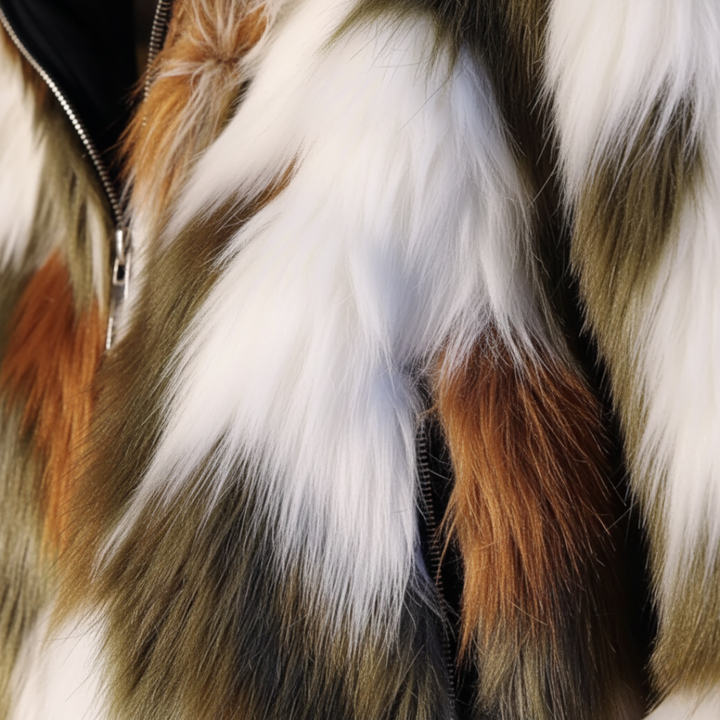 Giacca Uomo Invernale con Cappuccio in Pelliccia Sintetica