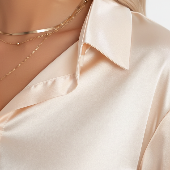 Camicia Donna in Raso Maniche Lunghe