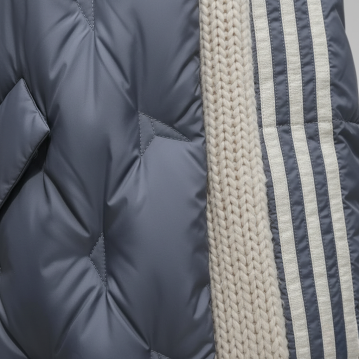 Piumino Lungo Donna in Tessuto Tecnico con Cappuccio