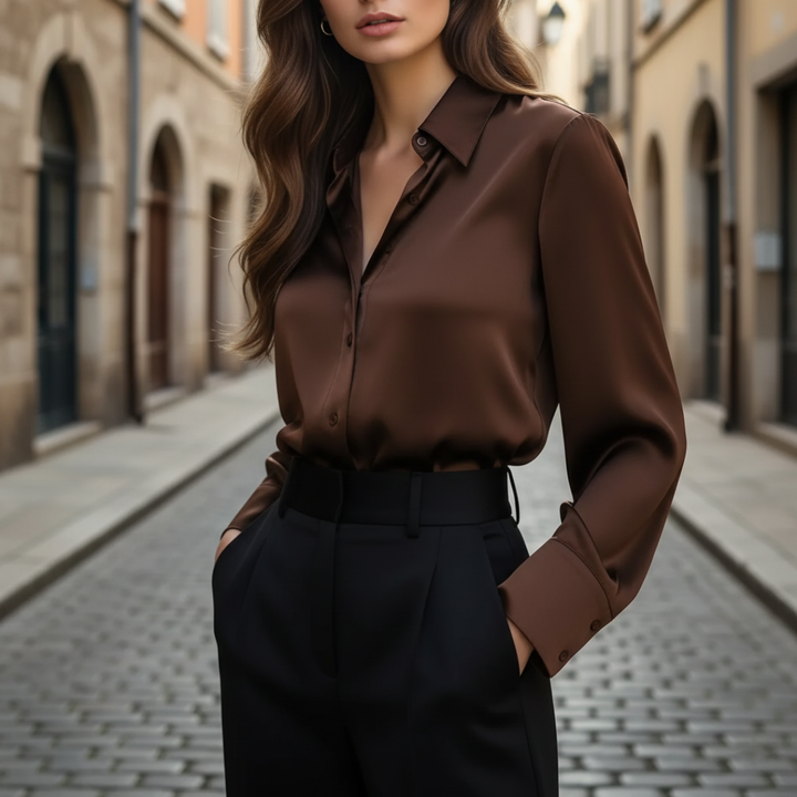 Camicia Donna Raso Manica Lunga