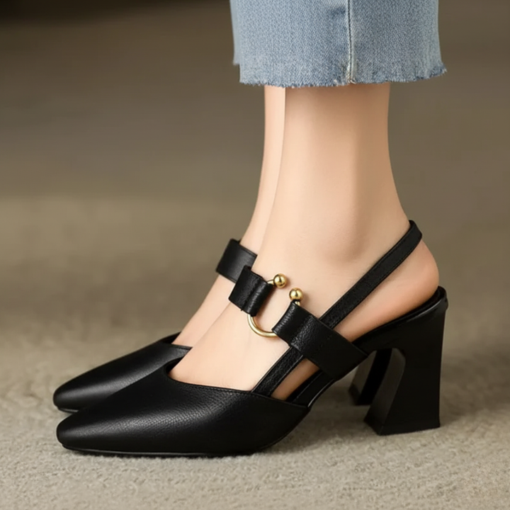 Damenpantoffeln mit Absatz