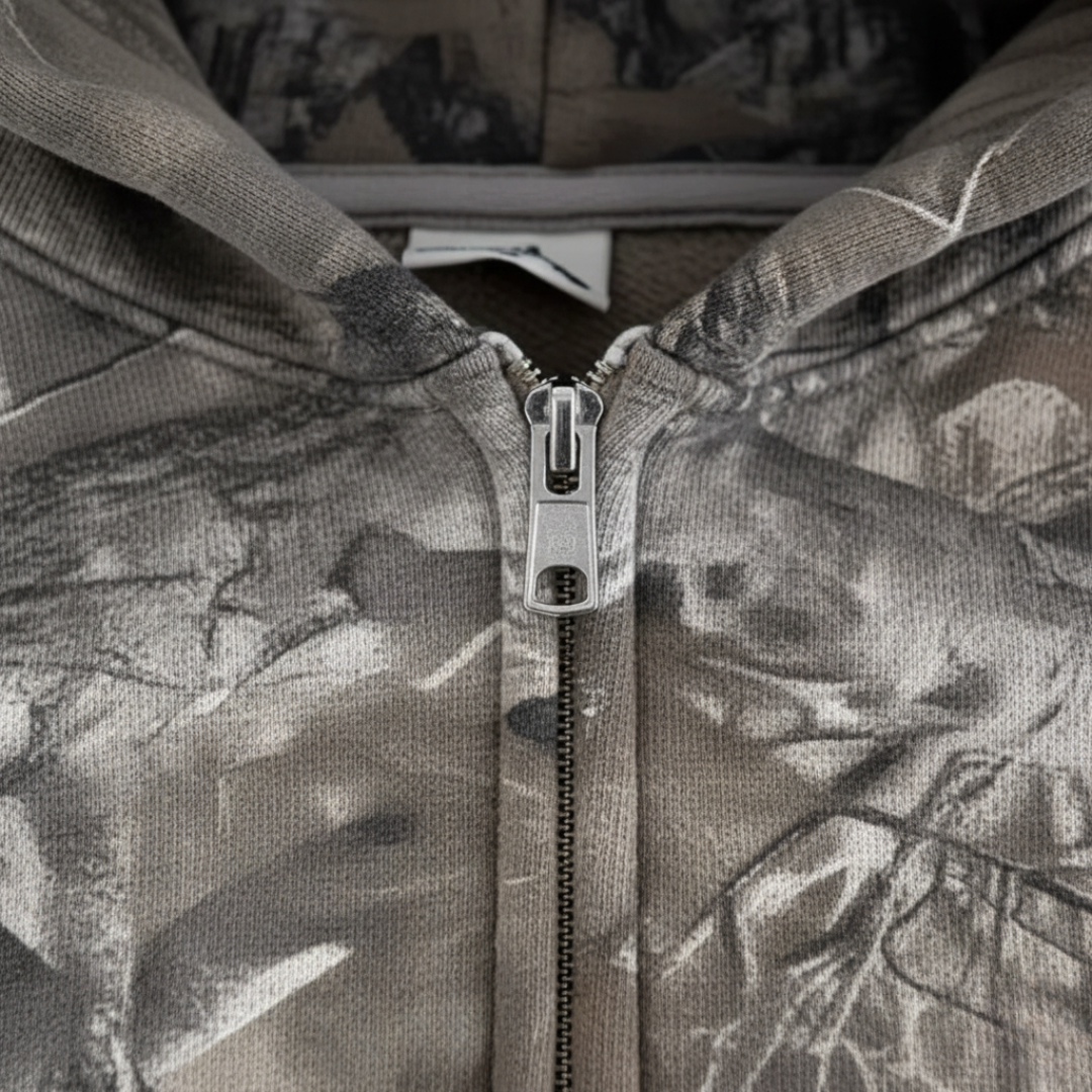 Felpa Unisex con Cappuccio in Camouflage