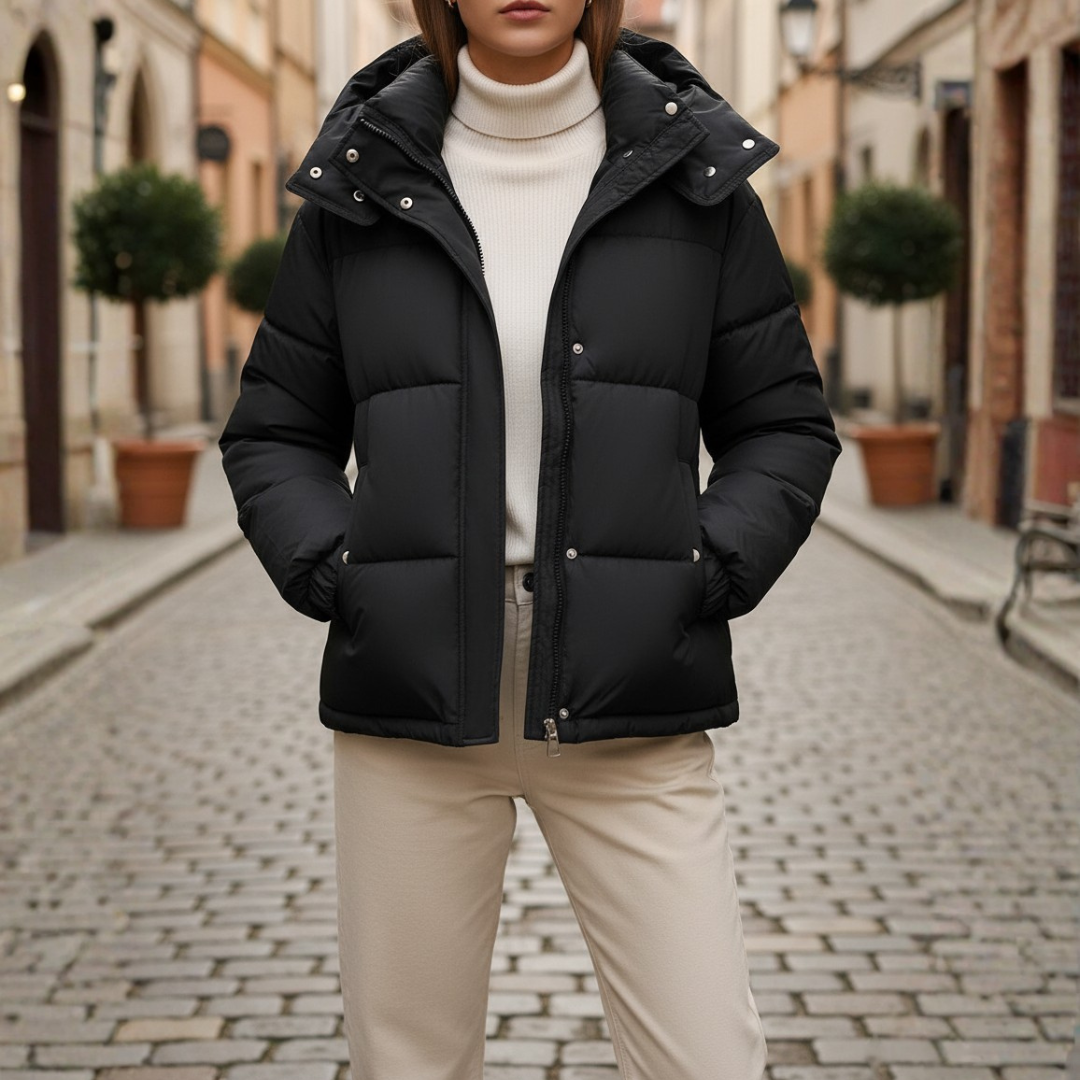 Piumino Corto Donna con Imbottitura in Materiale di Qualità