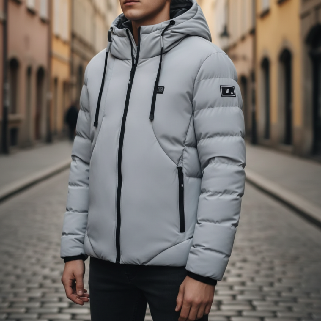 Piumino Uomo Riscaldato con Cappuccio