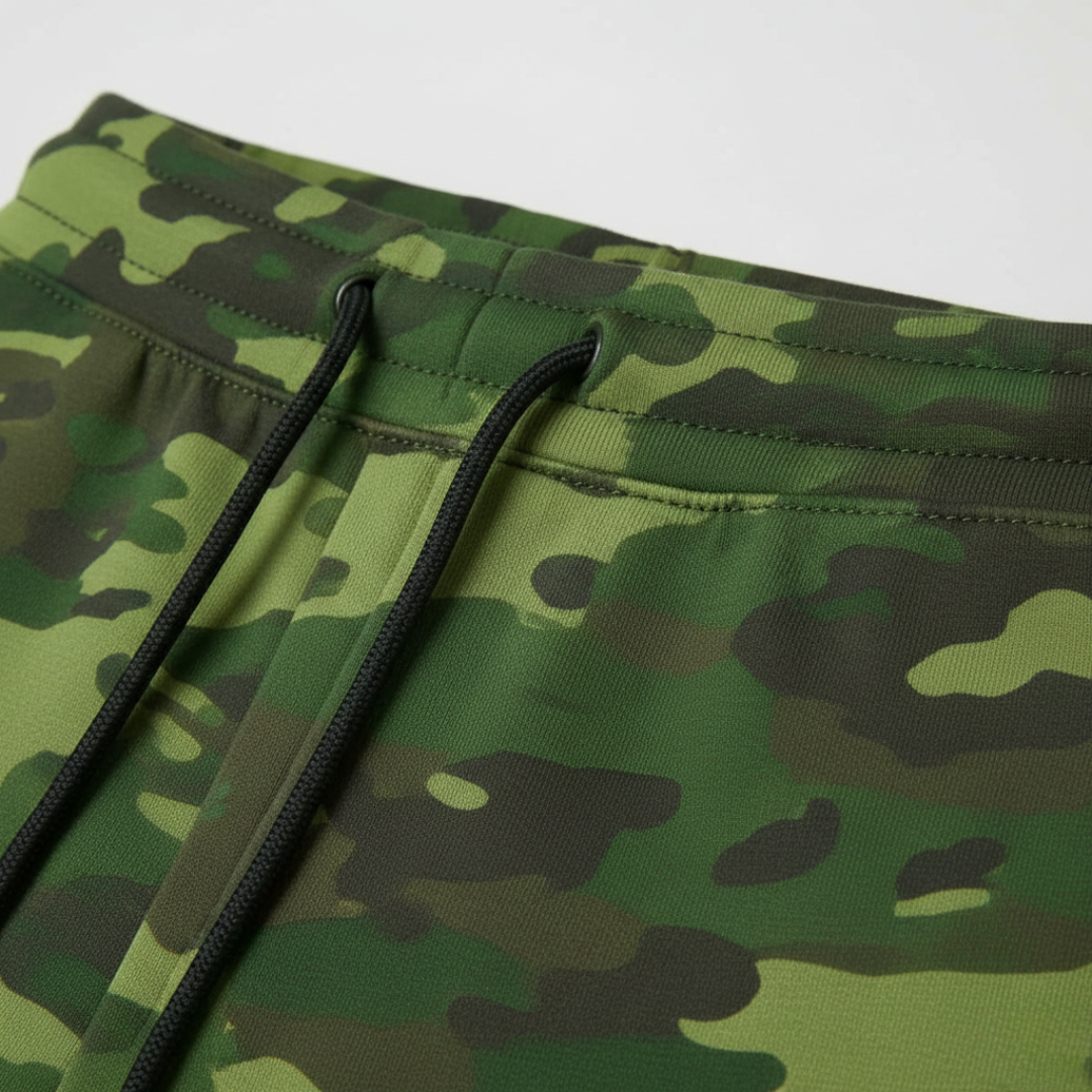 Pantaloni Uomo Camo Verde Sportivi
