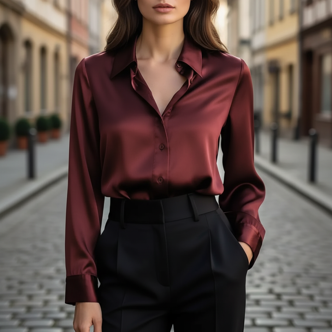 Camicia Donna Raso Manica Lunga