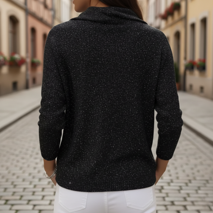 Maglione Donna Lurex Collo Alto