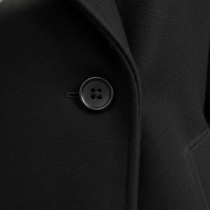 Cappotto Lungo da Donna in Materiale di Alta Qualità Doppiopetto Oversize