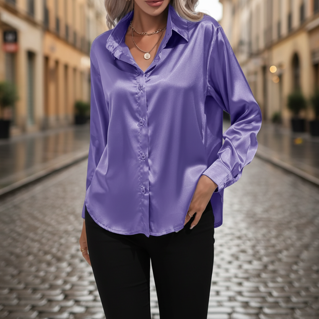 Camicia Donna in Raso Maniche Lunghe