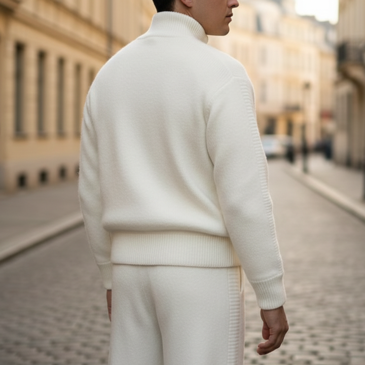 Giacca Uomo Lana Maglia Zip