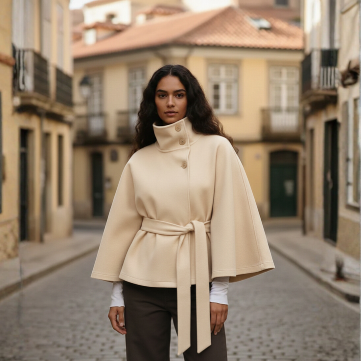 Mantello Donna Materiale Alta Qualità Invernale Giacca Corta