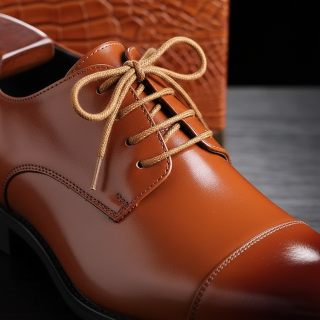 Scarpe Uomo Eleganti Derby Cap-Toe