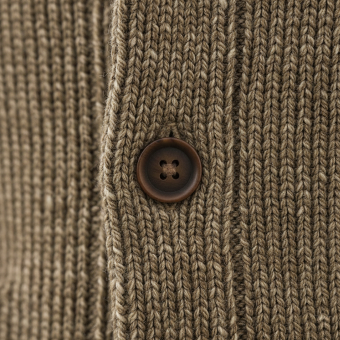 Cardigan Uomo Maglia Spessa Collo Scialle Invernale