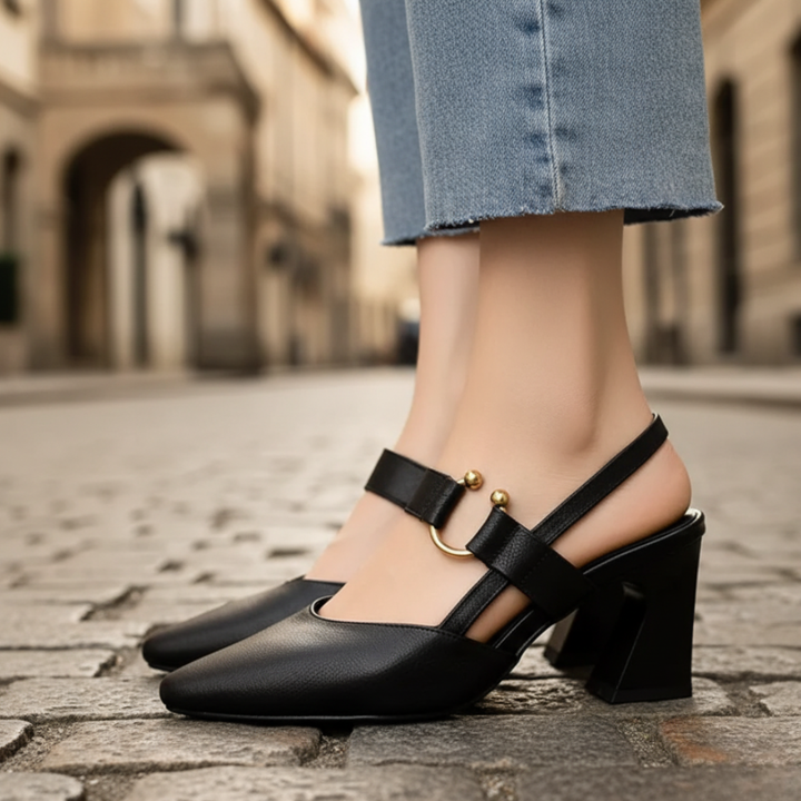 Damenpantoffeln mit Absatz