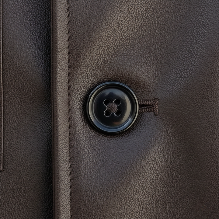 Giacca Donna Pelle Sintetica Bottoni