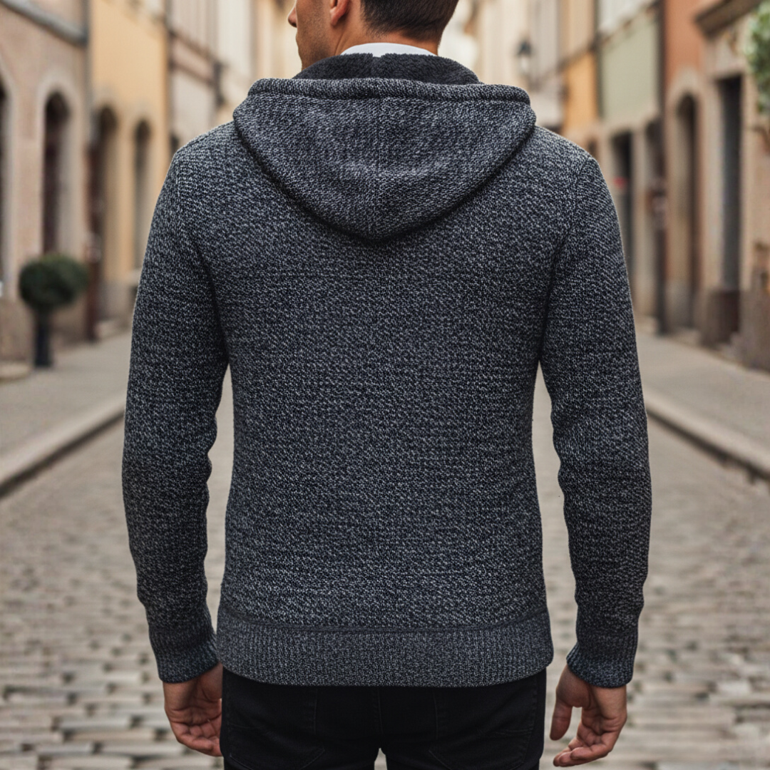 Maglione Uomo con Zip in Materiale Morbido