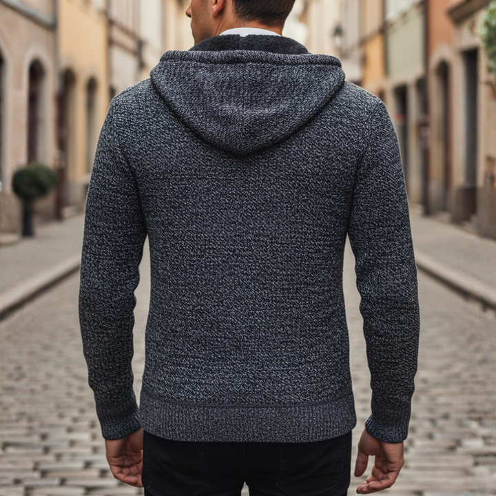 Maglione Uomo con Zip in Materiale Morbido
