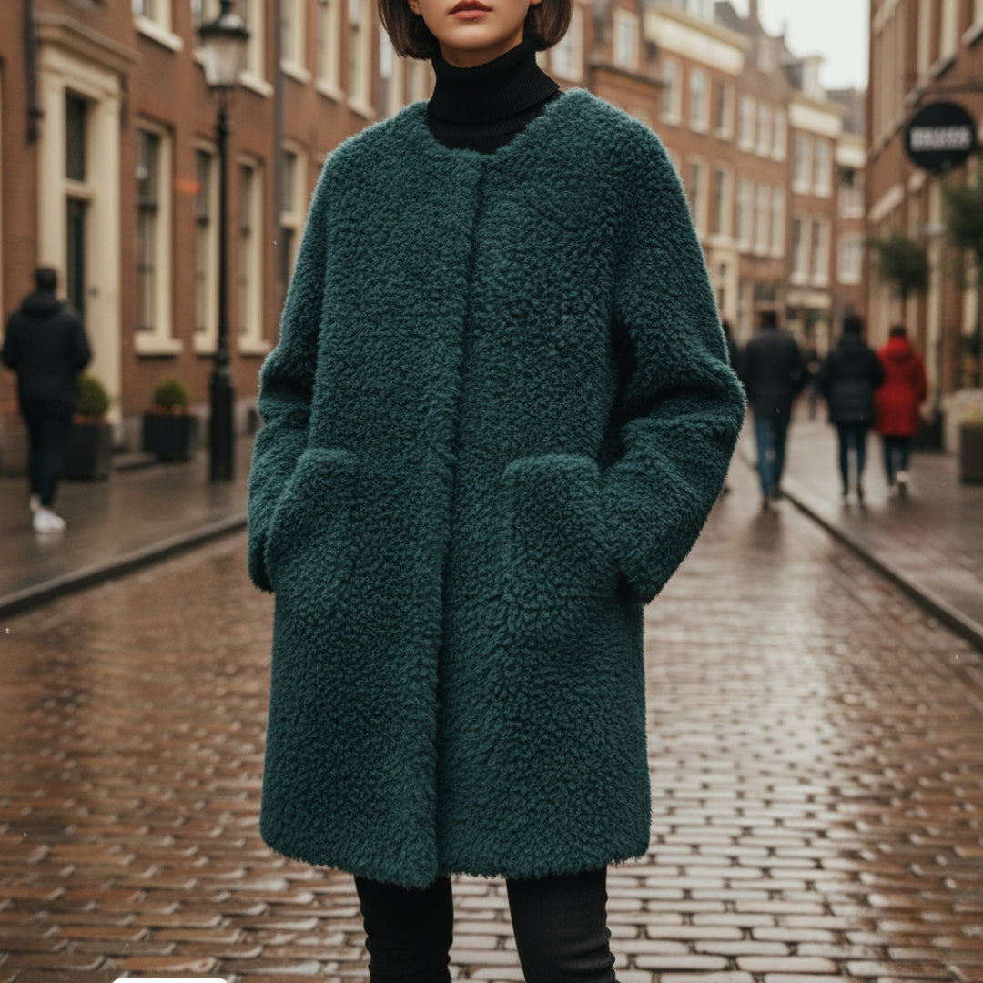 Giacca In Pelliccia Ecologica Sherpa Oversize