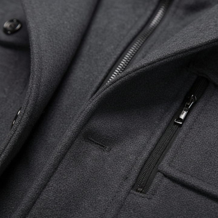Cappotto Uomo con Tasche e Zip