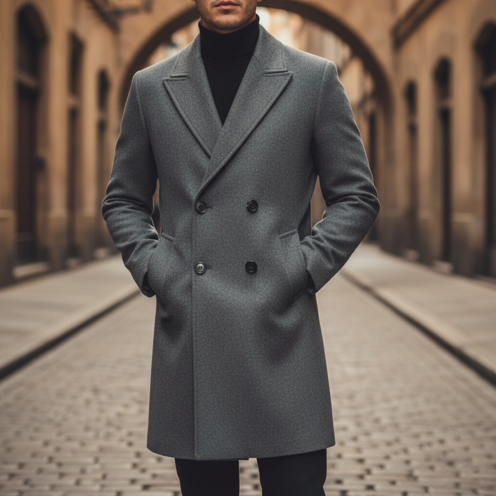 Cappotto Lungo Uomo Doppiopetto Trench