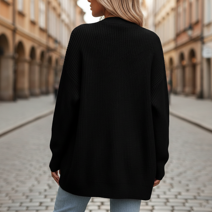 Cardigan Donna con Bottoni Oversize Comodo